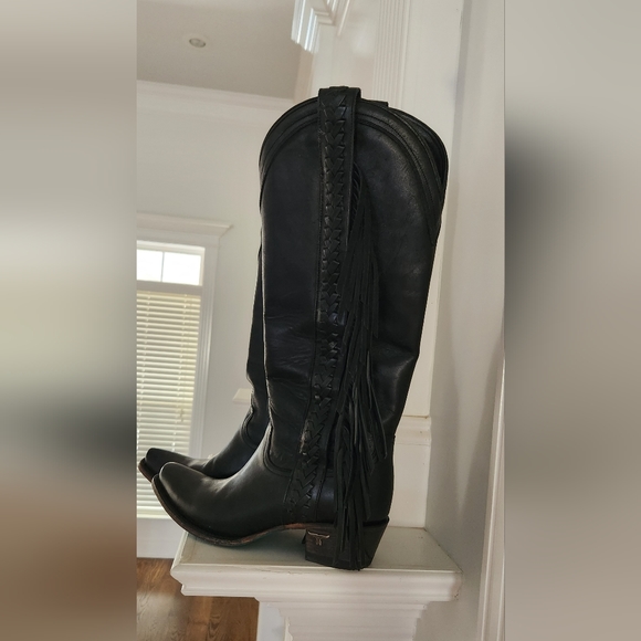 Handmade black  cowgirl boots. - Picture 2 of 5